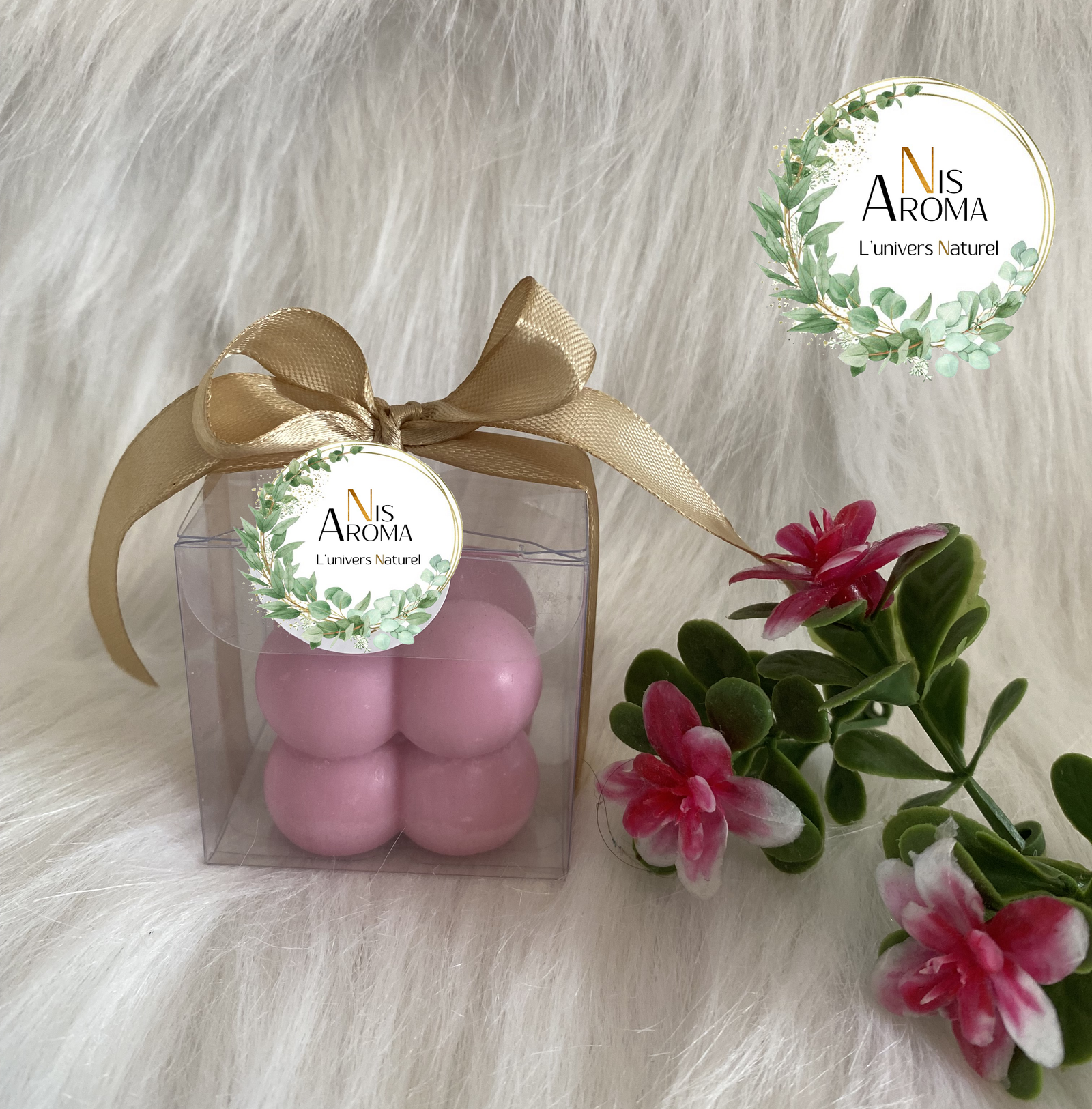 Bougie parfumée petit bubble -Senteur Lilas – Image 2